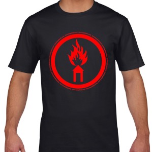 The Red Logo T-shirt (Black)